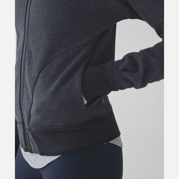 Lululemon Heathered Black Hug It Out Jacket Size 10 - 41424 - Picture 5 of 14